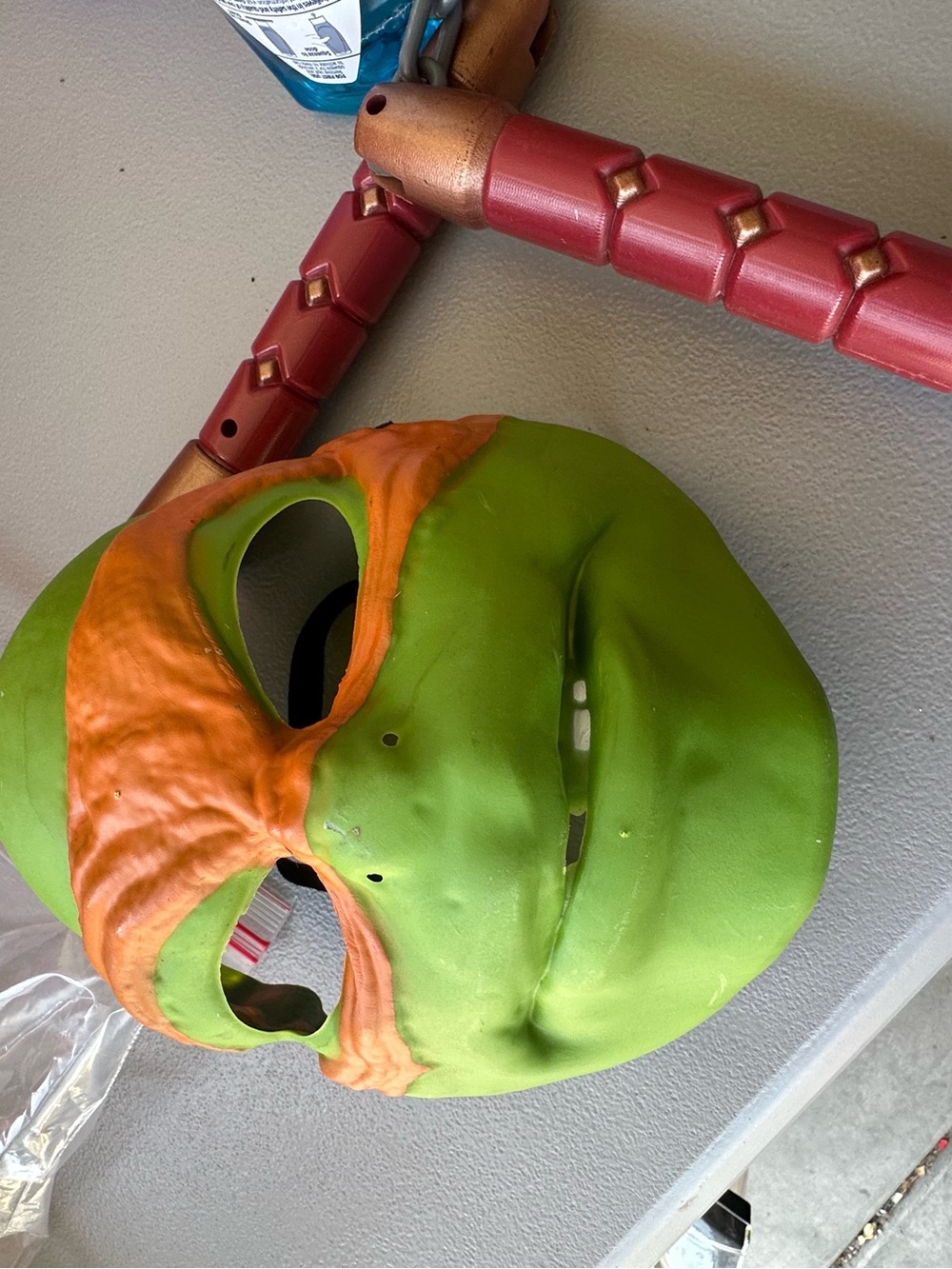 This is a Teenage Mutant Ninja Turtles Michelangelo mask, likely modeled after t